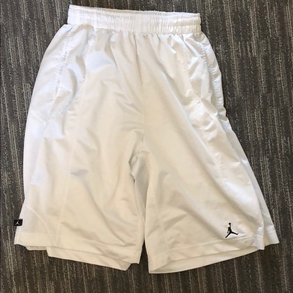 jordan white basketball shorts